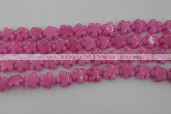 CCN2660 15.5 inches 16mm carved flower candy jade beads wholesale