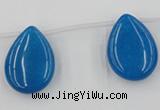 CCN2710 Top-drilled 18*25mm flat teardrop candy jade beads