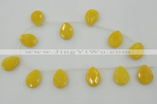CCN2720 Top-drilled 18*25mm briolette candy jade beads wholesale