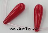 CCN2734 Top-drilled 10*30mm teardrop candy jade beads wholesale