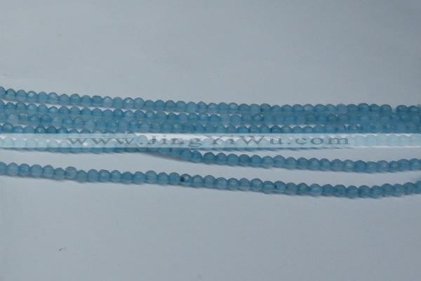 CCN2814 15.5 inches 3mm tiny faceted round candy jade beads
