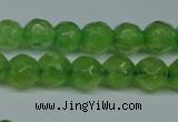 CCN2834 15.5 inches 5mm faceted round candy jade beads