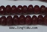CCN2850 15.5 inches 2*4mm faceted rondelle candy jade beads