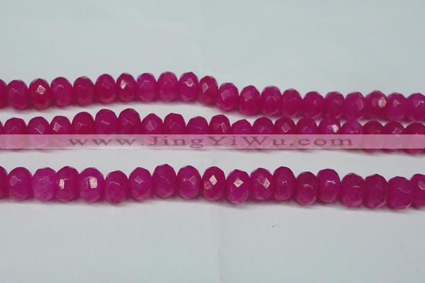 CCN2871 15.5 inches 5*8mm faceted rondelle candy jade beads