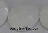 CCN300 15.5 inches 35mm faceted coin candy jade beads wholesale