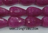 CCN3001 15.5 inches 10*15mm faceted teardrop candy jade beads