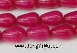 CCN3752 15.5 inches 8*12mm teardrop candy jade beads wholesale
