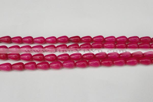 CCN3752 15.5 inches 8*12mm teardrop candy jade beads wholesale
