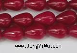 CCN3763 15.5 inches 10*14mm teardrop candy jade beads wholesale