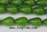 CCN3769 15.5 inches 10*14mm teardrop candy jade beads wholesale