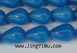 CCN3771 15.5 inches 10*14mm teardrop candy jade beads wholesale