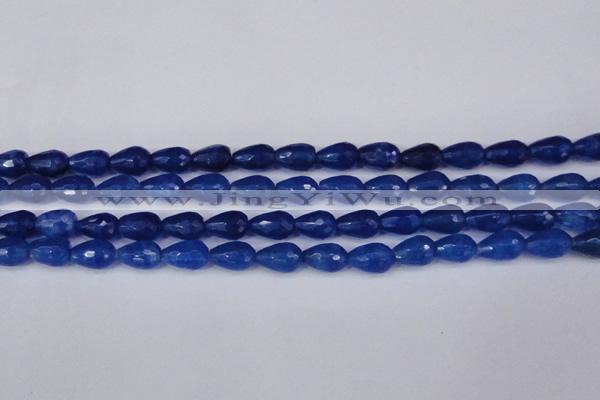 CCN3783 15.5 inches 8*12mm faceted teardrop candy jade beads