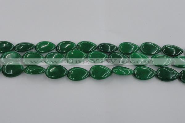 CCN3884 15.5 inches 15*20mm flat teardrop candy jade beads