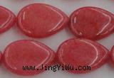 CCN3891 15.5 inches 18*25mm flat teardrop candy jade beads