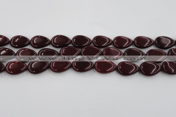 CCN3895 15.5 inches 18*25mm flat teardrop candy jade beads