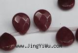CCN3931 Top-drilled 12*15mm briolette candy jade beads wholesale