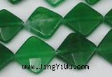 CCN405 15.5 inches 15*15mm faceted diamond candy jade beads