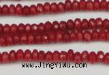CCN4103 15.5 inches 2*4mm faceted rondelle candy jade beads