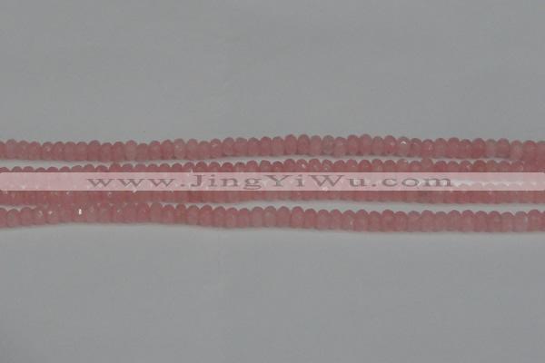 CCN4122 15.5 inches 4*6mm faceted rondelle candy jade beads
