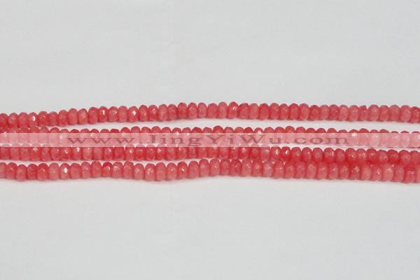 CCN4125 15.5 inches 4*6mm faceted rondelle candy jade beads