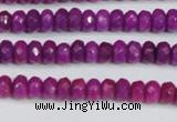 CCN4129 15.5 inches 4*6mm faceted rondelle candy jade beads