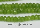 CCN4140 15.5 inches 4*6mm faceted rondelle candy jade beads
