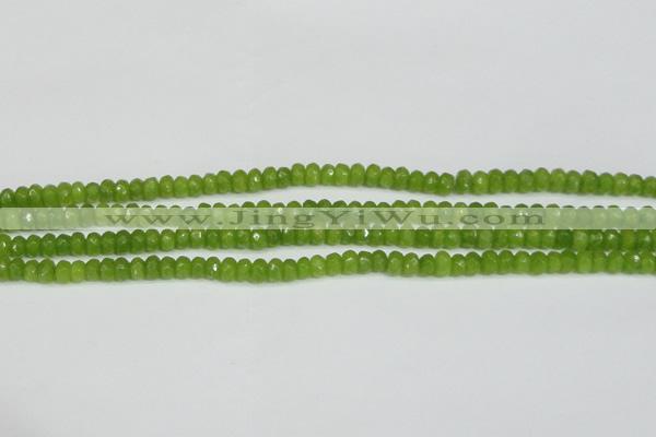 CCN4140 15.5 inches 4*6mm faceted rondelle candy jade beads