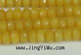 CCN4151 15.5 inches 5*8mm faceted rondelle candy jade beads