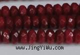 CCN4160 15.5 inches 5*8mm faceted rondelle candy jade beads
