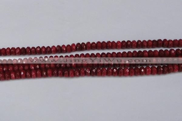 CCN4160 15.5 inches 5*8mm faceted rondelle candy jade beads