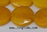 CCN4181 15.5 inches 20mm faceted coin candy jade beads wholesale