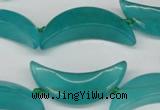 CCN421 15.5 inches 8*30mm curved moon candy jade beads wholesale
