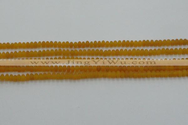 CCN4500 15.5 inches 3*5mm rondelle matte candy jade beads