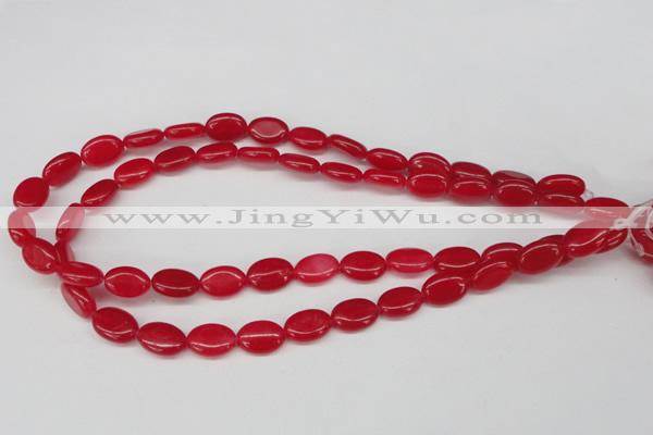 CCN528 15.5 inches 10*14mm oval candy jade beads wholesale