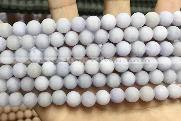 CCN5577 15 inches 8mm round matte candy jade beads Wholesale