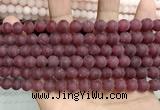CCN5597 15 inches 8mm round matte candy jade beads Wholesale