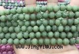CCN5618 15 inches 8mm round matte candy jade beads Wholesale