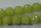 CCN777 15.5 inches 6mm faceted round candy jade beads wholesale