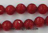 CCN824 15.5 inches 12mm faceted round candy jade beads wholesale