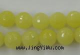 CCN827 15.5 inches 12mm faceted round candy jade beads wholesale