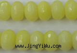 CCN919 15.5 inches 10*14mm faceted rondelle candy jade beads