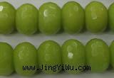 CCN935 15.5 inches 12*16mm faceted rondelle candy jade beads