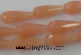 CCN974 15.5 inches 9*22mm faceted teardrop candy jade beads