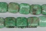 CCO114 15.5 inches 12*12mm square dyed natural chrysotine beads