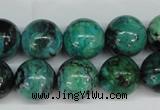 CCO145 15.5 inches 14mm round dyed natural chrysotine beads