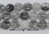 CCQ116 15.5 inches 10mm coin cloudy quartz beads wholesale