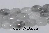 CCQ144 15.5 inches 8*12mm oval cloudy quartz beads wholesale