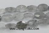 CCQ152 15.5 inches 8*12mm faceted oval cloudy quartz beads wholesale
