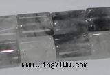 CCQ217 15.5 inches 13*18mm flat column cloudy quartz beads wholesale