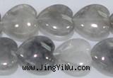 CCQ223 15.5 inches 20*20mm heart cloudy quartz beads wholesale